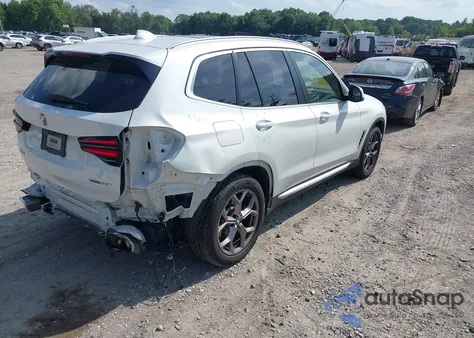 2022 BMW X3 xDrive30I из США, поврежденный, VIN 5UX53DP09N9H43593